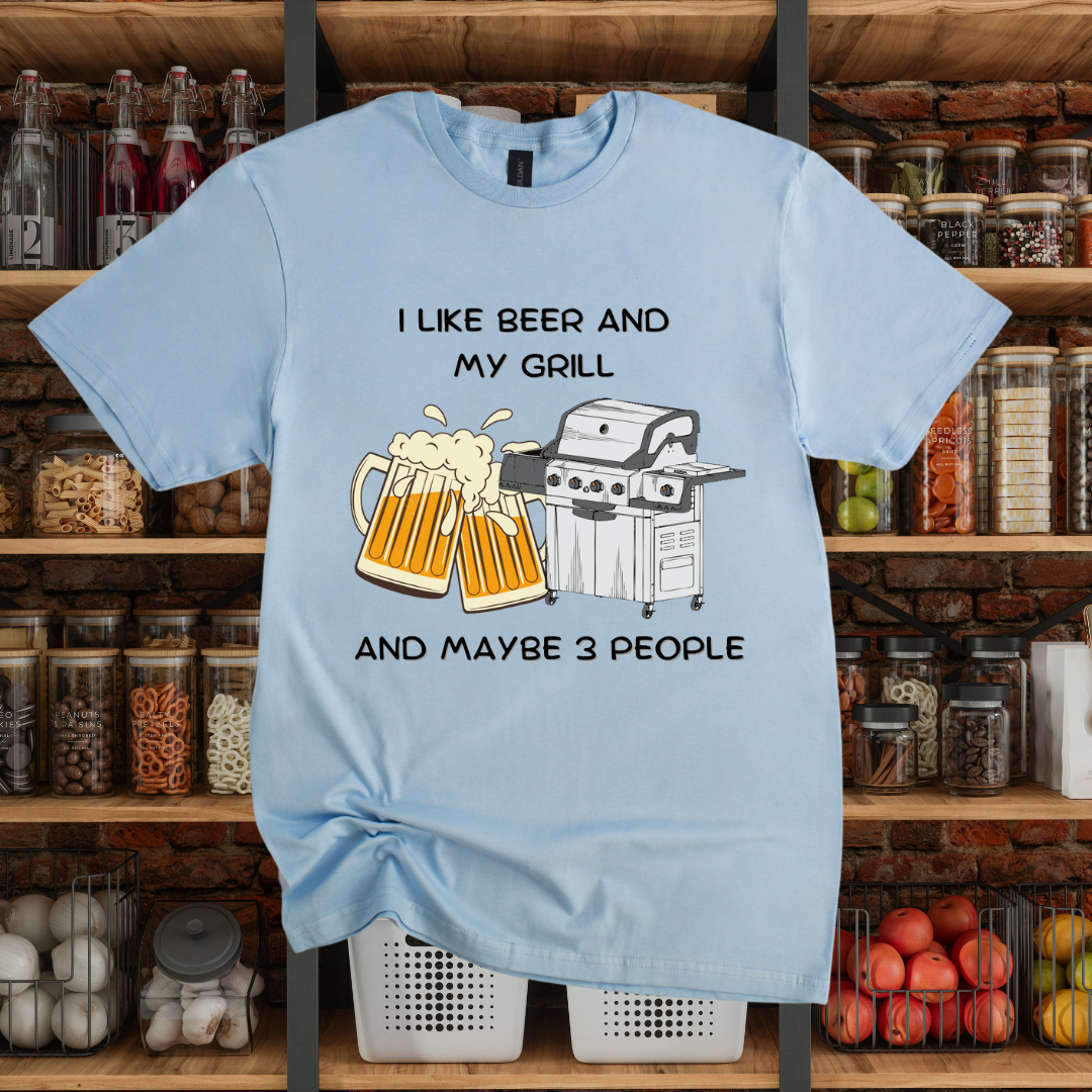 I like beer and my grill T-Shirt