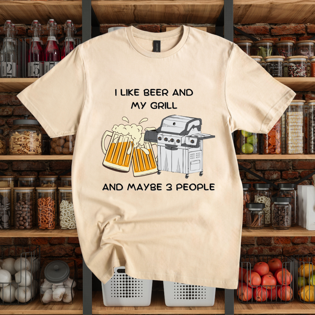 I like beer and my grill T-Shirt