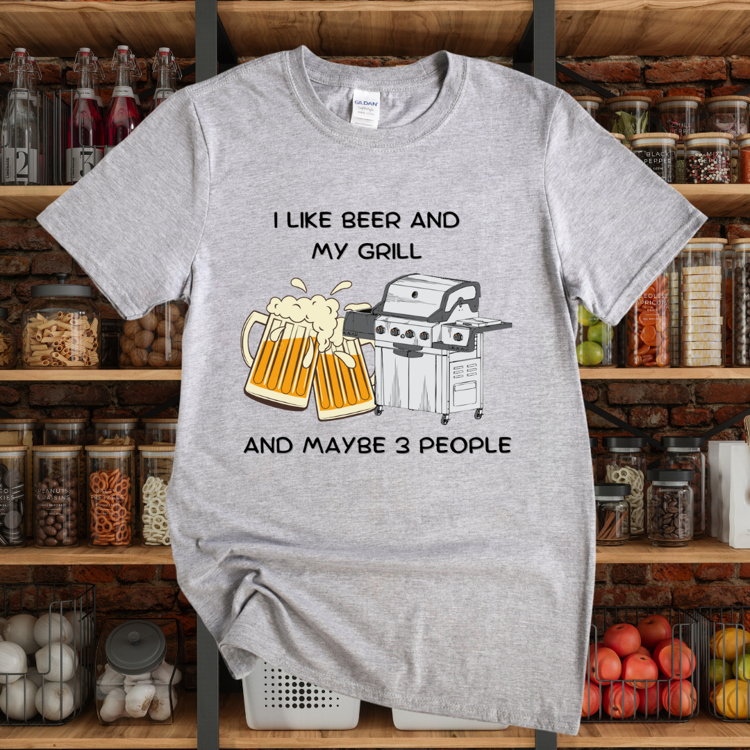 I like beer and my grill T-Shirt