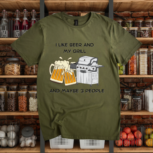 I like beer and my grill T-Shirt
